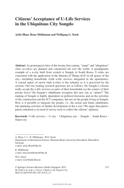 Citizens` Acceptance of U-Life Services in the Ubiquitous City Songdo