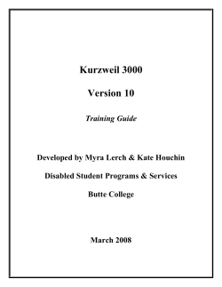 Kurzweil 3000 - High Tech Center Training Unit