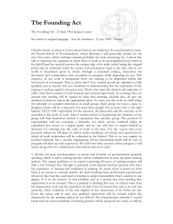 The Founding Act - ICLO-NLS