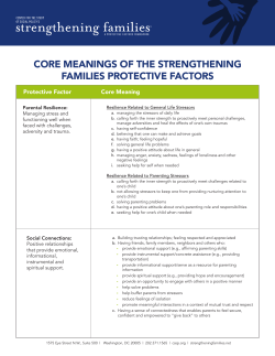 core meanings of the strengthening families protective factors