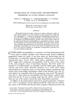 properties in culex pipiens fatigans