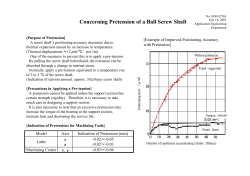 Concerning Pretension of a Ball Screw Shaft
