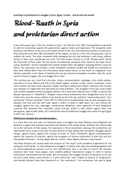 Greetings to proletarians in struggle in Syria