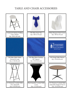 TABLE AND CHAIR ACCESSORIES - Tennessee State University