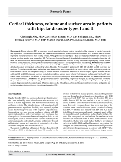 Cortical thickness, volume and surface area in patients with bipolar