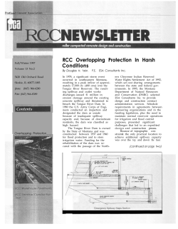RCC Overtopping Protection In Harsh Conditions