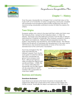 Chapter 1 &ndash; History - Town of Mooresville