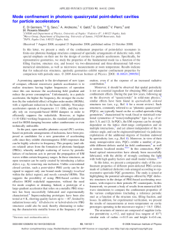 Mode confinement in photonic quasicrystal point