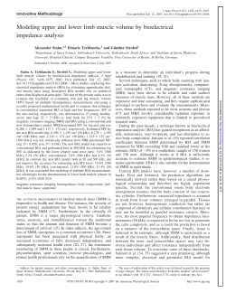 Modeling upper and lower limb muscle volume by bioelectrical