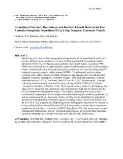 Estimation of Survival, Recruitment and Realized Growth Rates of