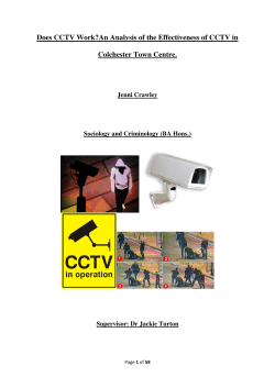 Does CCTV Work?An Analysis of the Effectiveness of CCTV in