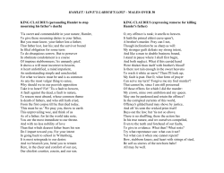 HAMLET / LOVE`S LABOUR`S LOST &ndash; MALES OVER 30 KING