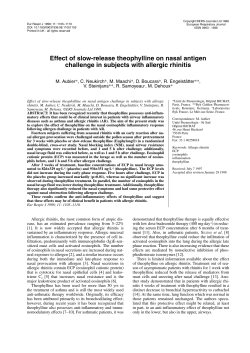 Effect of slow-release theophylline on nasal antigen challenge in