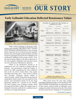 our story - Gallaudet University