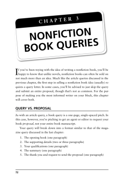 nonfiction book queries
