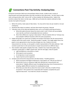 Connections Post-Trip Activity: Analyzing Data