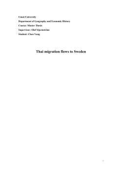 Thai migration flows to Sweden