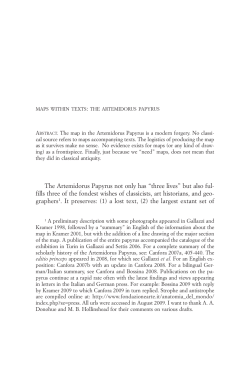 The Artemidorus Papyrus not only has &ldquo;three lives&rdquo; - Sakai