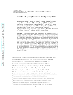 arXiv:0801.2255v1 [astro-ph] 15 Jan 2008 - E