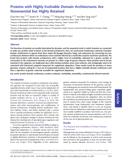 Proteins with Highly Evolvable Domain