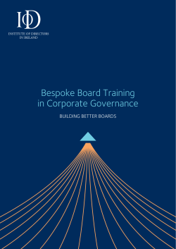 Bespoke Board Training in Corporate Governance