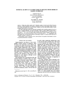 Detrital Quartz as an Indicator of Distance from Shore in Marine