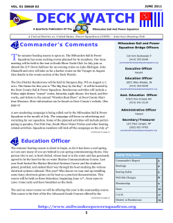 June - Milwaukee Sail and Power Squadron