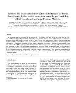 Temporal and spatial variations in tectonic subsidence in the Iberian