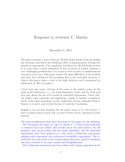 Response to reviewer C. Martin