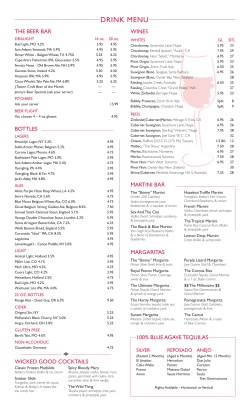 drink menu - Jimmy`s Tavern