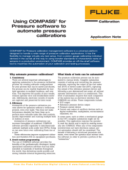 The use of COMPASS® for Pressure Software to