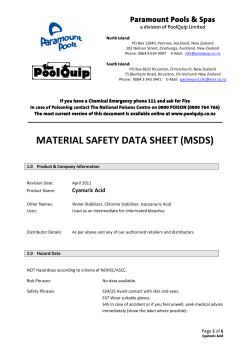 Cyanuric Acid MSDS