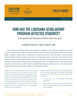 how has the louisiana scholarship program affected students?