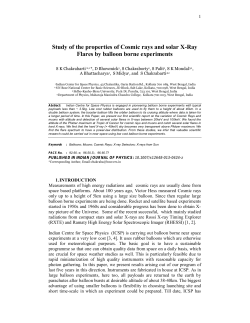 Study of the properties of Cosmic rays and solar X