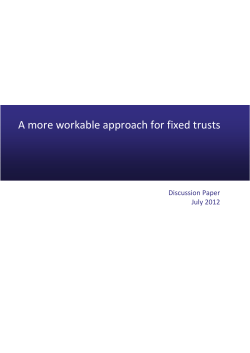 A more workable approach for fixed trusts