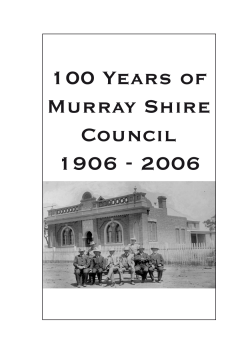 Centenary of Local Government in Murray Shire Commemorative