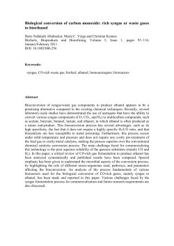 Biological conversion of carbon monoxide: rich syngas