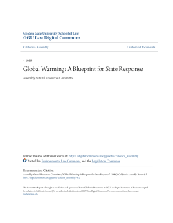 Global Warming: A Blueprint for State Response