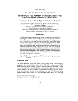 potential of hill-torrent spate irrigation in the