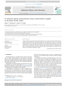 TL emission spectra measurements using a spectrometer
