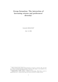 Group formation: The interaction of increasing returns and