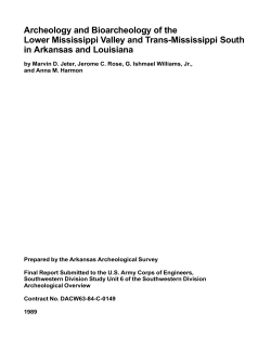 Archeology and Bioarcheology of the Lower Mississippi Valley and