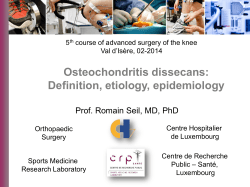 Osteochondritis dissecans: Definition, etiology