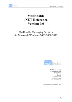 MailEnable .NET Reference