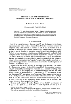 centric maps and realization of diagrams in the homotopy category
