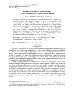 The Long-Run Return Reversal Effect: A Re