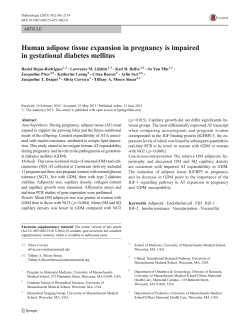 Human adipose tissue expansion in pregnancy is impaired in
