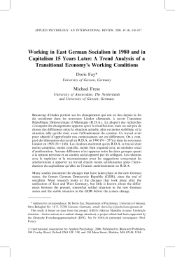 Working in East German Socialism in 1980 and in Capitalism 15