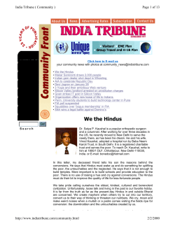 India Tribune - Penn Engineering