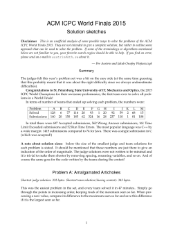 ACM ICPC World Finals 2015